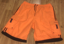Pacific Surf by Exist Swim Shorts Men's Size XXL Orange lined Trunks Quick Dry