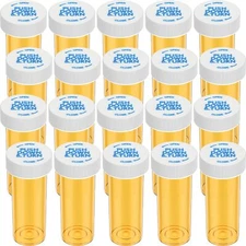 Urekt Empty Plastic Medicine Pill Bottles with Child Resistant Caps 20 Pack 6...