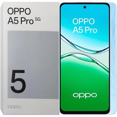 Oppo A5 Pro 5G Feather Blue 256GB + 8GB Dual-SIM Factory Unlocked SIMFree NEU