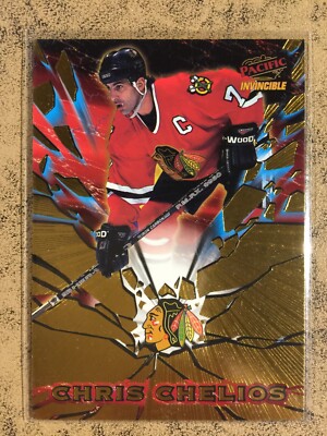 CHRIS CHELIOS 1997-98 PACIFIC Invincible Hky FEATURED PREFORMANCE #6 Blackhawks
