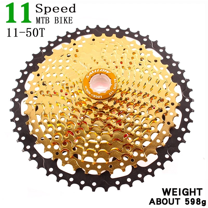 Cassette de bicicleta MTB de 11 velocidades 11-50T relación amplia bicicleta de montaña rueda libre piñón Foto 2 de 4