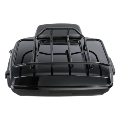その他 R Black Razor Trunk Backrest Mount Plate Fit For Harley Street Glide