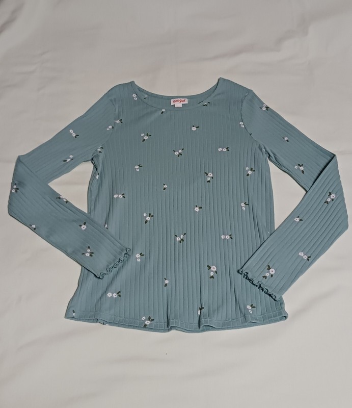 Cat & Jack - Girls sz 14/16 Longsleeve Shirt - Lettuce Edge - Floral