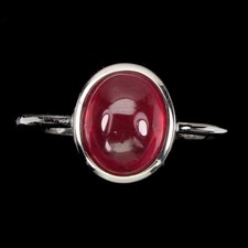 925 Sterling Silver Ring Oval Ruby 10x8mm Natural Gemstone Jewelry Size 7