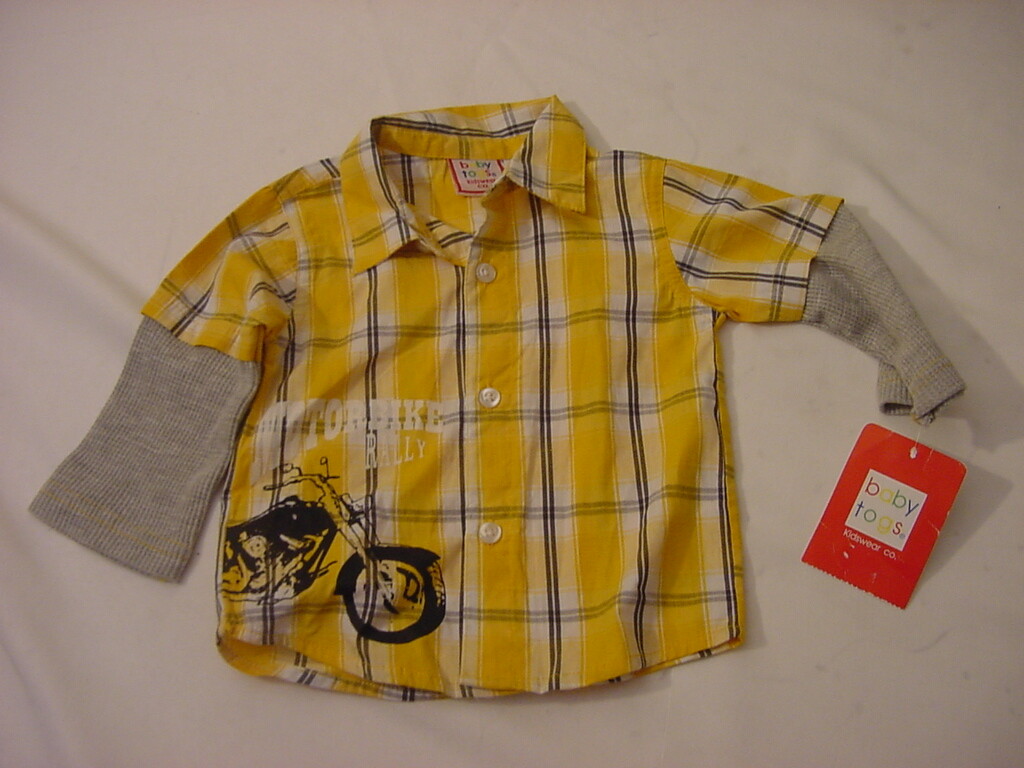 CUTE MOTORCYCLE SHIRT BAY TOGS KIDSWEAR CO 12 MONTHS UK