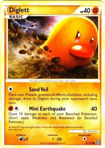 1995 Pokmon Basic 1st Edition Diglett 30 HP 47/102 | eBay