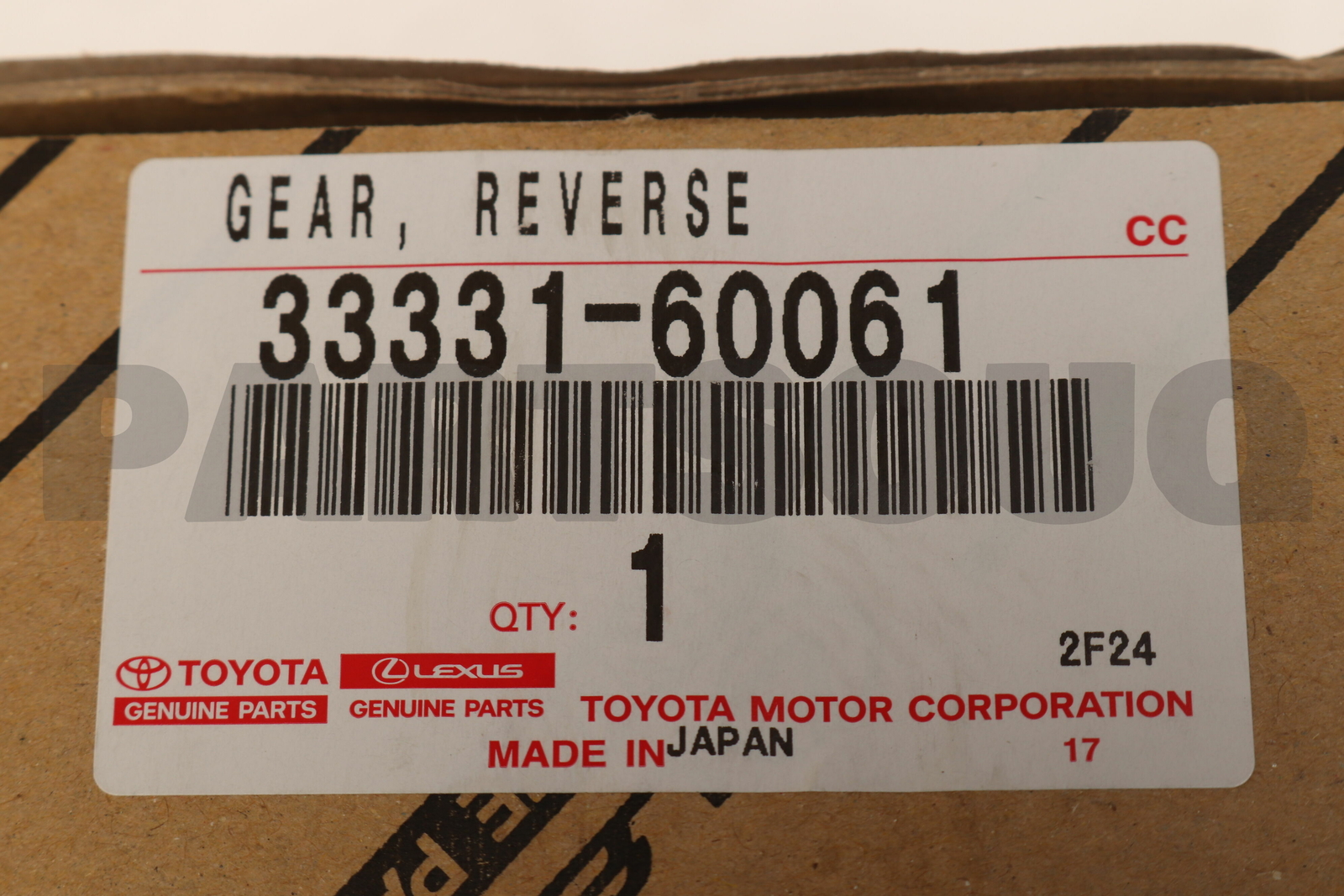 3333160061 Genuine Toyota GEAR, REVERSE 33331-60061 | eBay