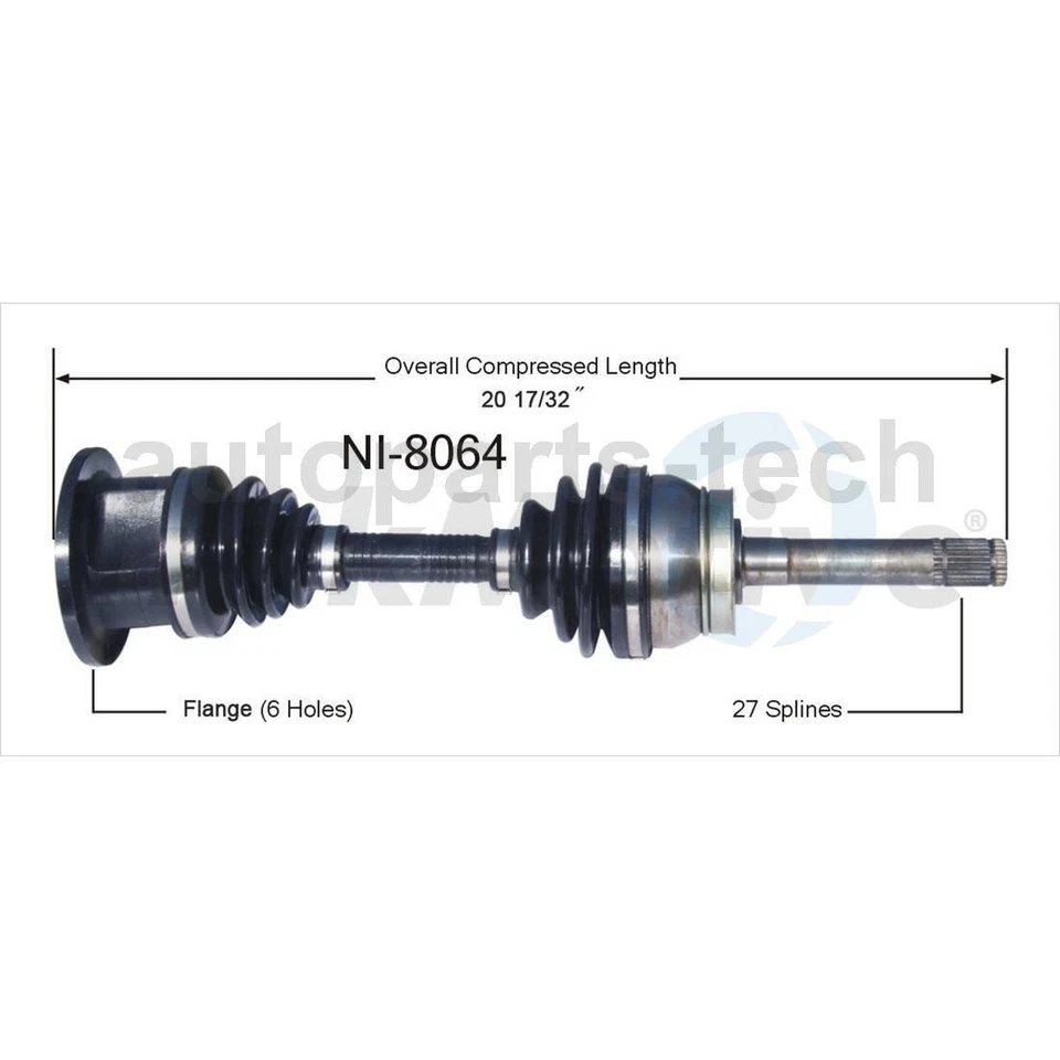 2x TrakMotive Front Left Front Right CV Axle Shaft For Nissan D21 1990~1993 - Image 2 of 2
