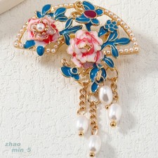 Women's Enamel Flower Brooch Pin Pearl Brooches Wedding Lapel Jewelry Gift Party