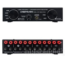 LINEPAUDIO Amplifier Speaker Switcher Supports 4 IN 2 OUT or 2 IN 4 OUT os67