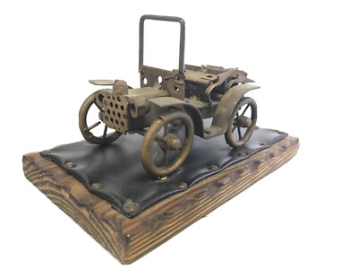 FOLK-ART Vintage MODEL 'T'CAR Handmade Scrap Hardware Pieces Free Shipping