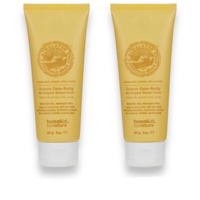 2 Tweak'd by Nature Restore Coco Nutty All Purpose Rescue Cream 3oz SEALED TUBES