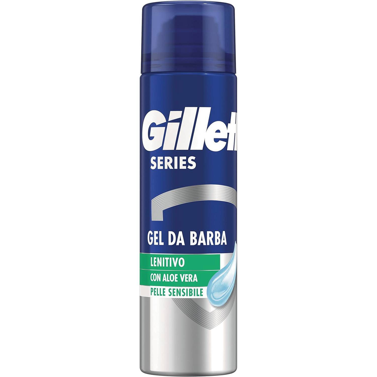 Gillette Gel Da Barba Lentivo Con Aloe Vera Per Pelli Sensibili 200 Ml