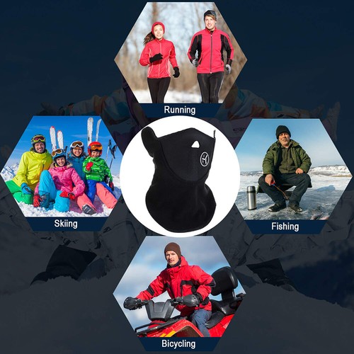 Winter Windproof Fleece Ski Half Face Mask Balaclava Headwear Thermal Face Mask - Bild 12 von 15