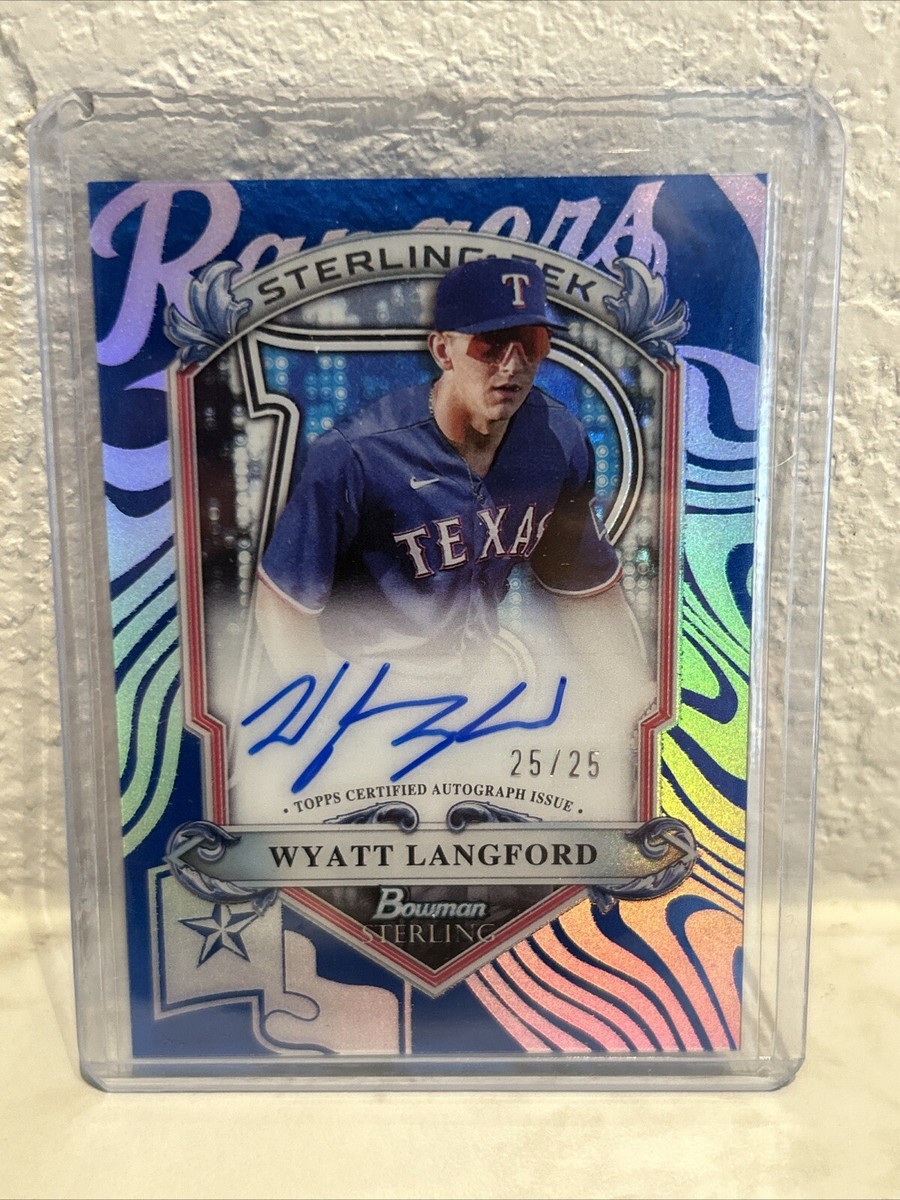Rare Wyatt Langford 2024 Sterling-TEK Bowman Autographed RC /25 