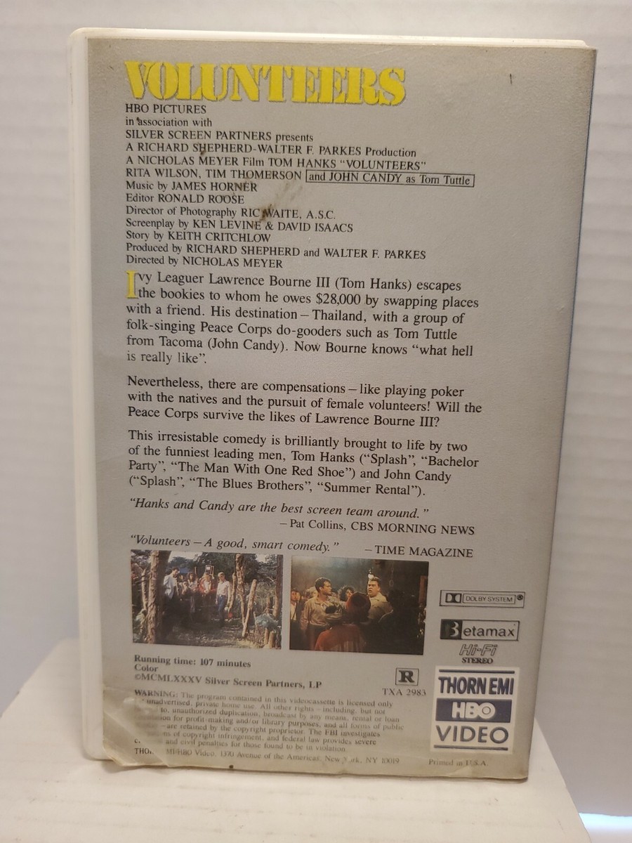 Volunteers Classic Vintage Beta Video Tape BETAMAX Clamshell Volunteers Classic Vintage Beta Video Tape BETAMAX Clamshell