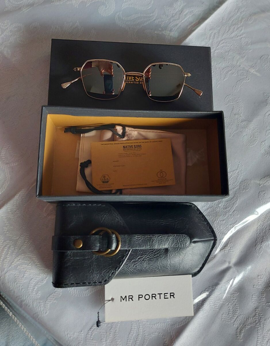 NATIVE SONS Chino White Gold Frame Mirror Brown Polarized NATIVE SONS Chino White Gold Frame Mirror Brown Polarized