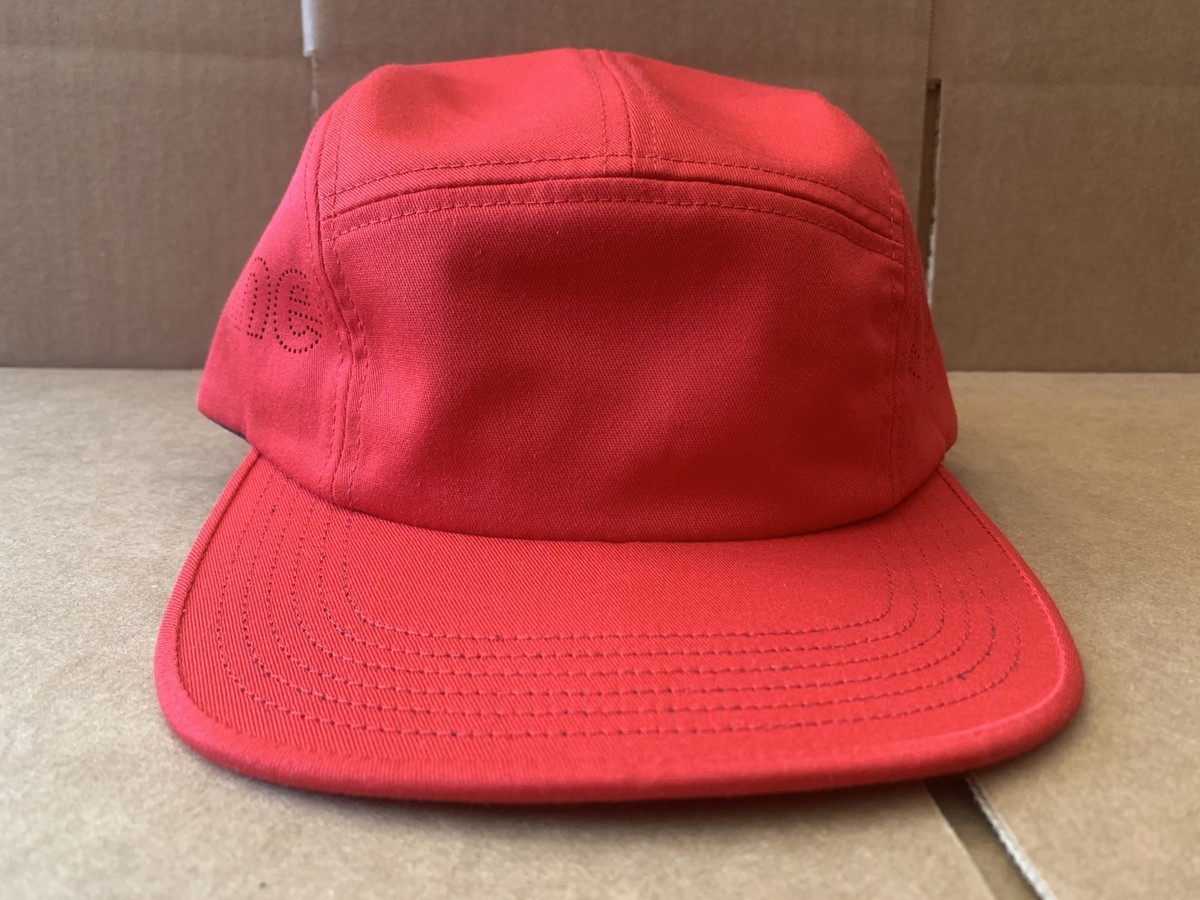 Supreme Perforated Logo Camp Cap Red OS S/S 16 | eBay display picture 3