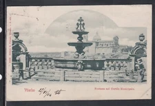 Postcard Viterbo Fountain in the Municipal Courtyard NA233