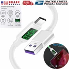 USB Type C Cable 100W/5A Fast Charging USB-A to USB-C Charger Cord LCD Display