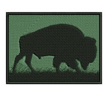 Buffalo Embroidered Patch Hook Souvenir Travel Nature Lover Gift DIY Applique