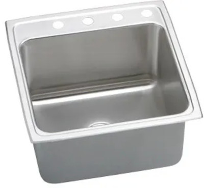 Elkay Lustertone 22'' Drop In Single Basin Stainless Steel Kitchen Sink