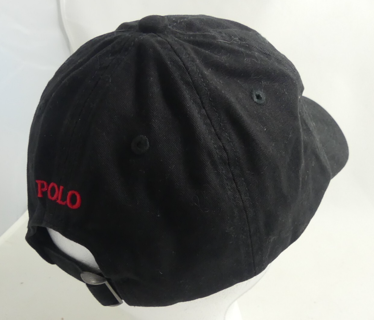 Cappello Berretto Polo Ralph Lauren Nero Cinturino Regolabile GIOVANE Tg 4 7 Logo Pony