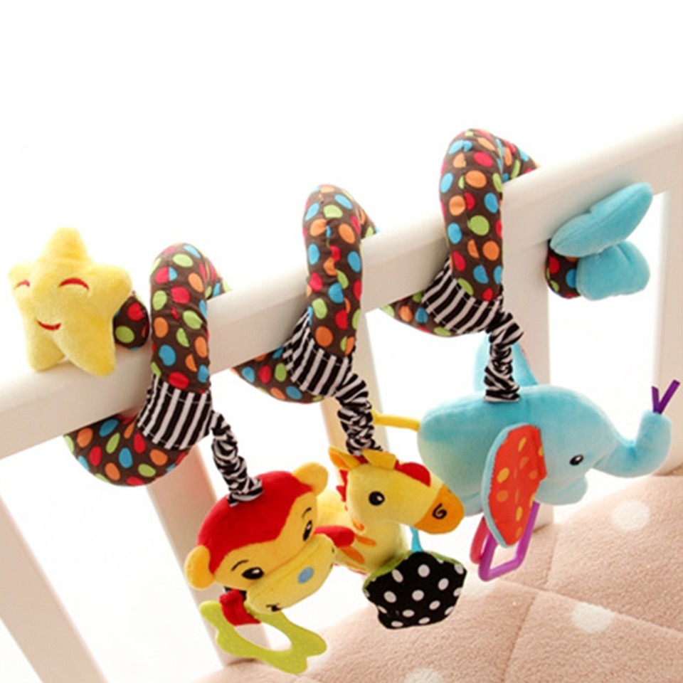 Infant Baby Crib Cot Hanging Spiral Toy Baby Stroller Plush Toy eBay