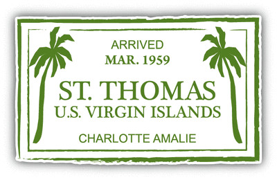 Saint Thomas Charlotte Amalie Grunge Travel Car Bumper Sticker Decal 5'' x 4''