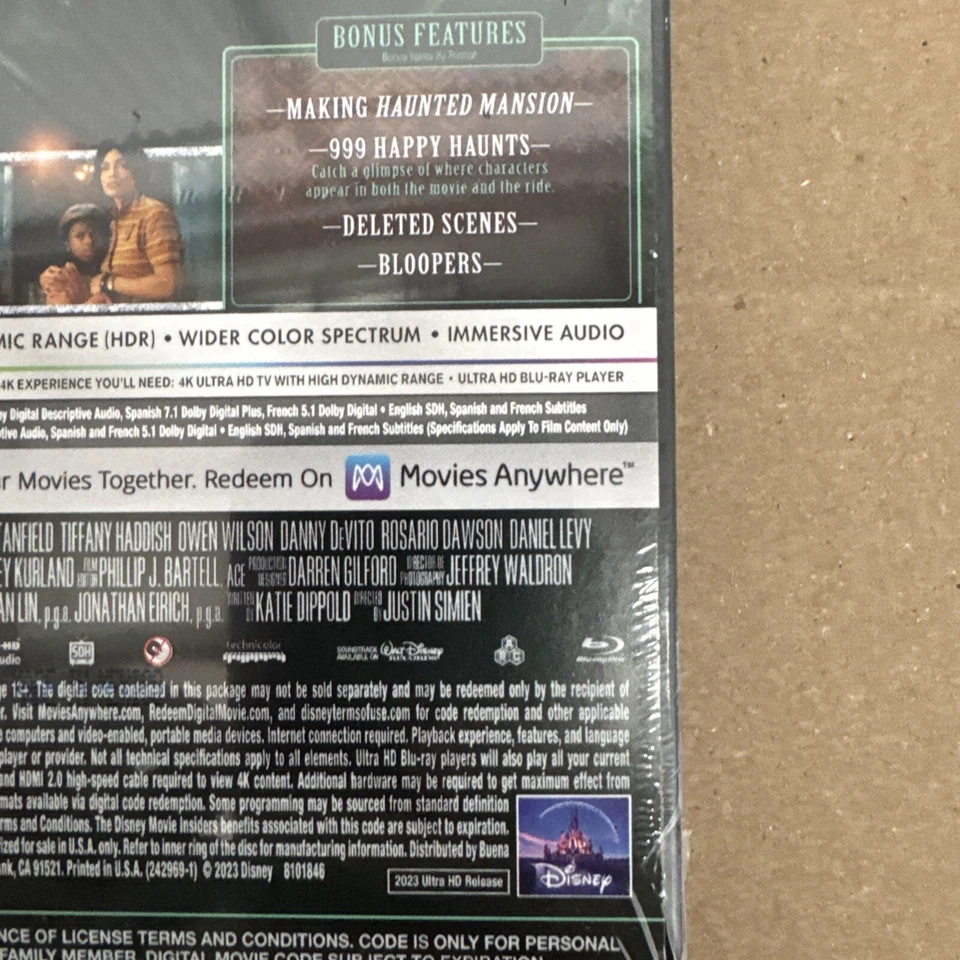 Disney Haunted Mansion 4k UHD + Blu-Ray + Digital + Enamel Pin Limited Edition - Image 4 of 4