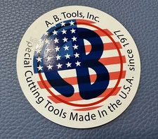 A.B. Special Cutting Tools Rare Glossy VINYL Sticker USA Colorful Promo Ephemera