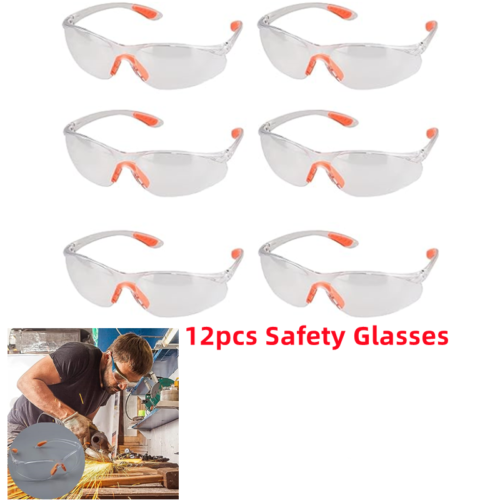 12x Schutzbrille Anti-Beschlag & Anti-Kratz Augenschutz Arbeits-/Laborbrille - Bild 1 von 11