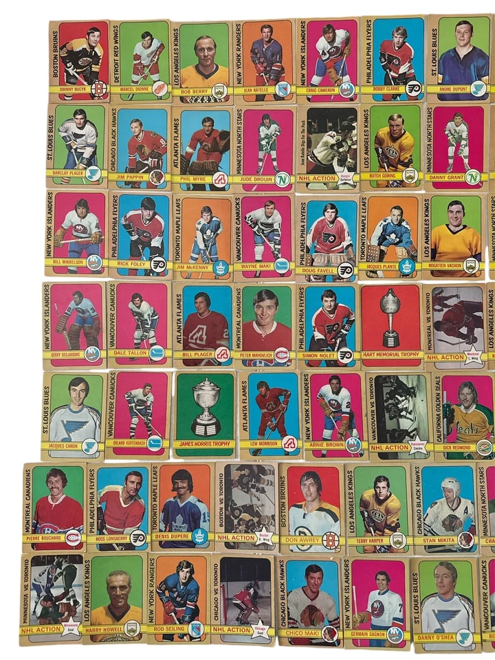 1972-73 O-Pee-Chee 100 Different Vintage Star Lot OPC Hockey Cards GUY LAFLEUR - Image 3 of 4