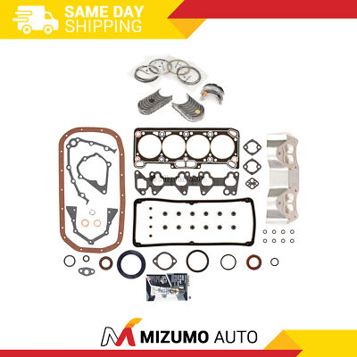 Full Gasket Set Bearings Rings Fit 91-92 Eagle Plymouth 1.5L SOHC 4G15