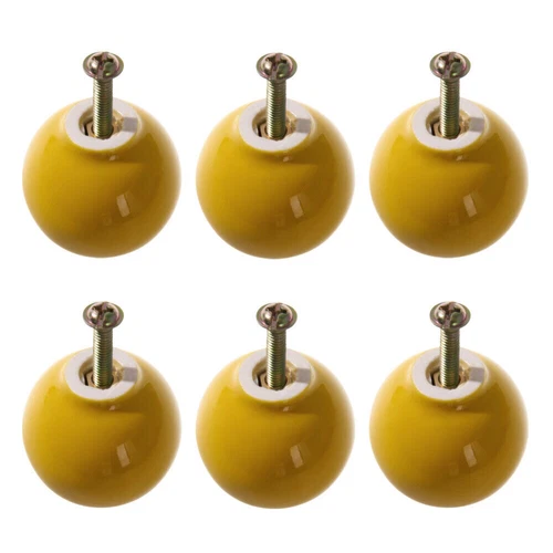 6-16x Round Multicoloured Ceramic Knob Door Handle Cupboard Cabinet Drawer Pulls - Picture 46 of 243