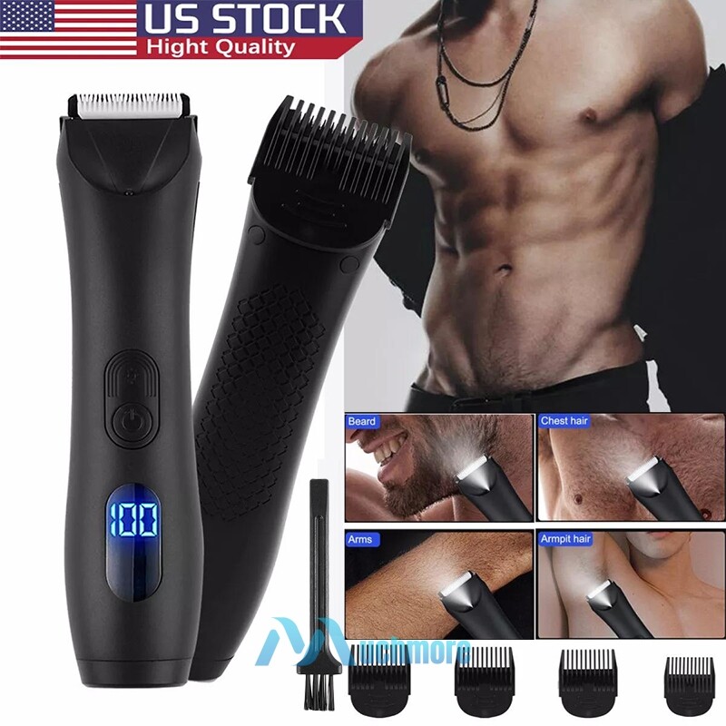 Manscaping Groin Hair Trimmer Men's Electric Ball Trimmer Wet/Dry Body Shaver