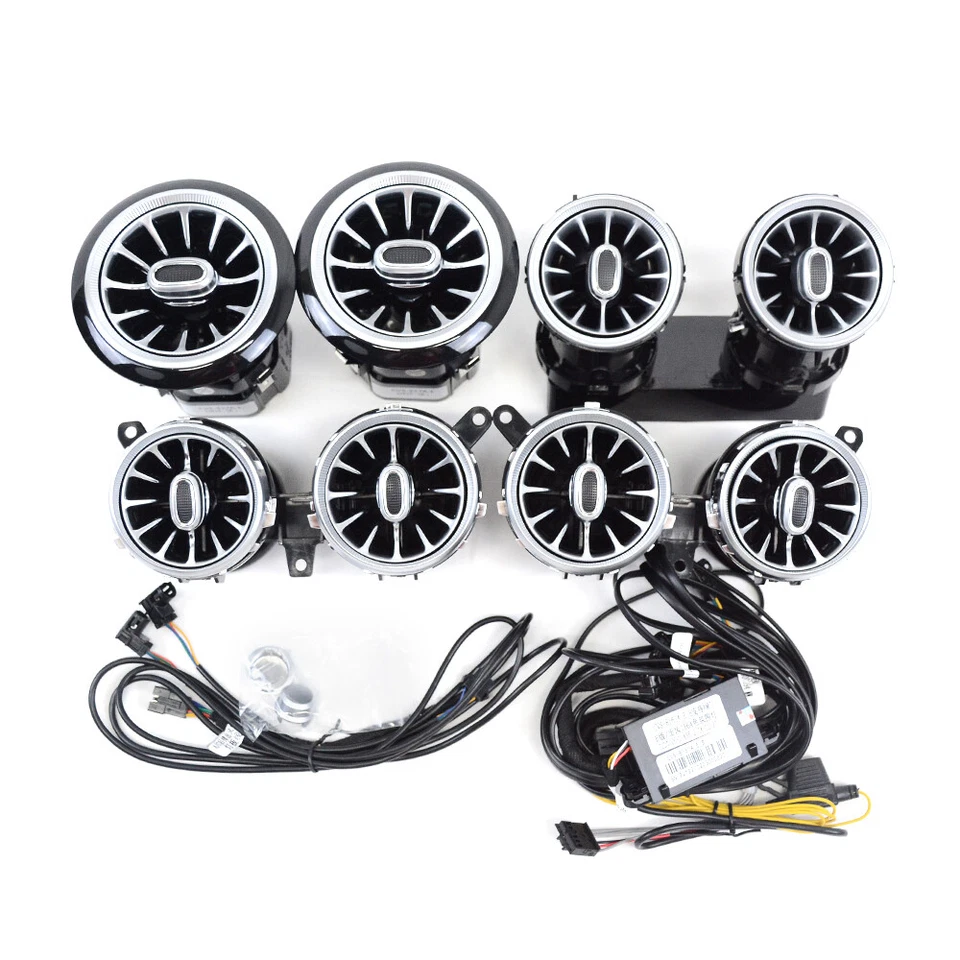 8PCS AC Vent Ambient Light For Mercedes Benz E-Class W213 2016-2023 64 Colors - Image 3 of 4