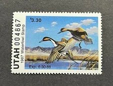 WTDstamps - 1987 UTAH - State Duck Stamp - Lot1 - Mint OG NH 