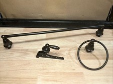 Set Of 3 Moen Brantford Oil Rubbed Bronze, 24  Towel Bar Towel Ring Tank Lever