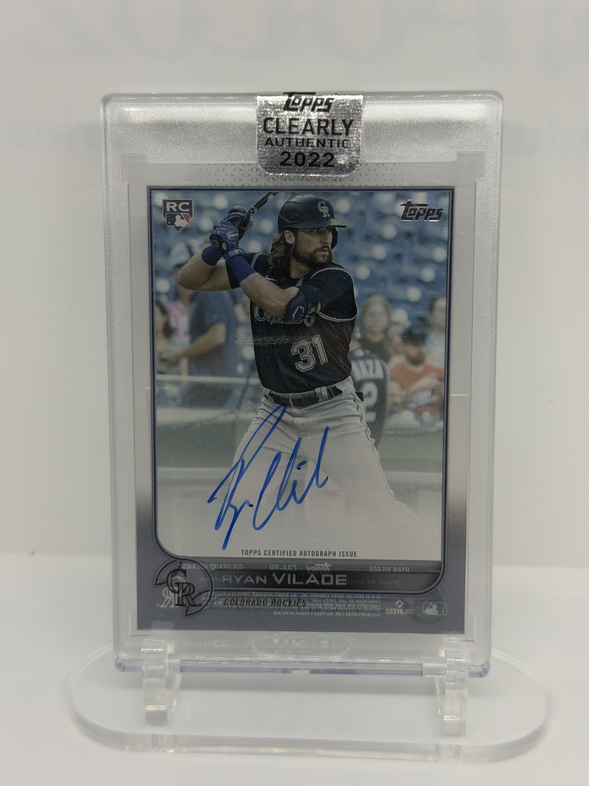 2022 Topps Clearly Authentic Auto Ryan Vilade #CAA-RV Rookie RC