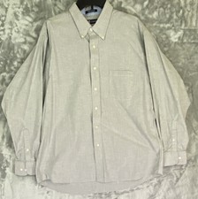 Chaps Men's Classic Fit Long Sleeve Button Wrinkle Free Shirt Size 17/17.5 34/35