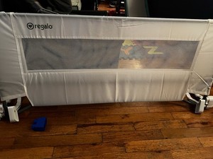 Regalo Foldable White Mesh Baby Bed Rail Guard Safety Rail