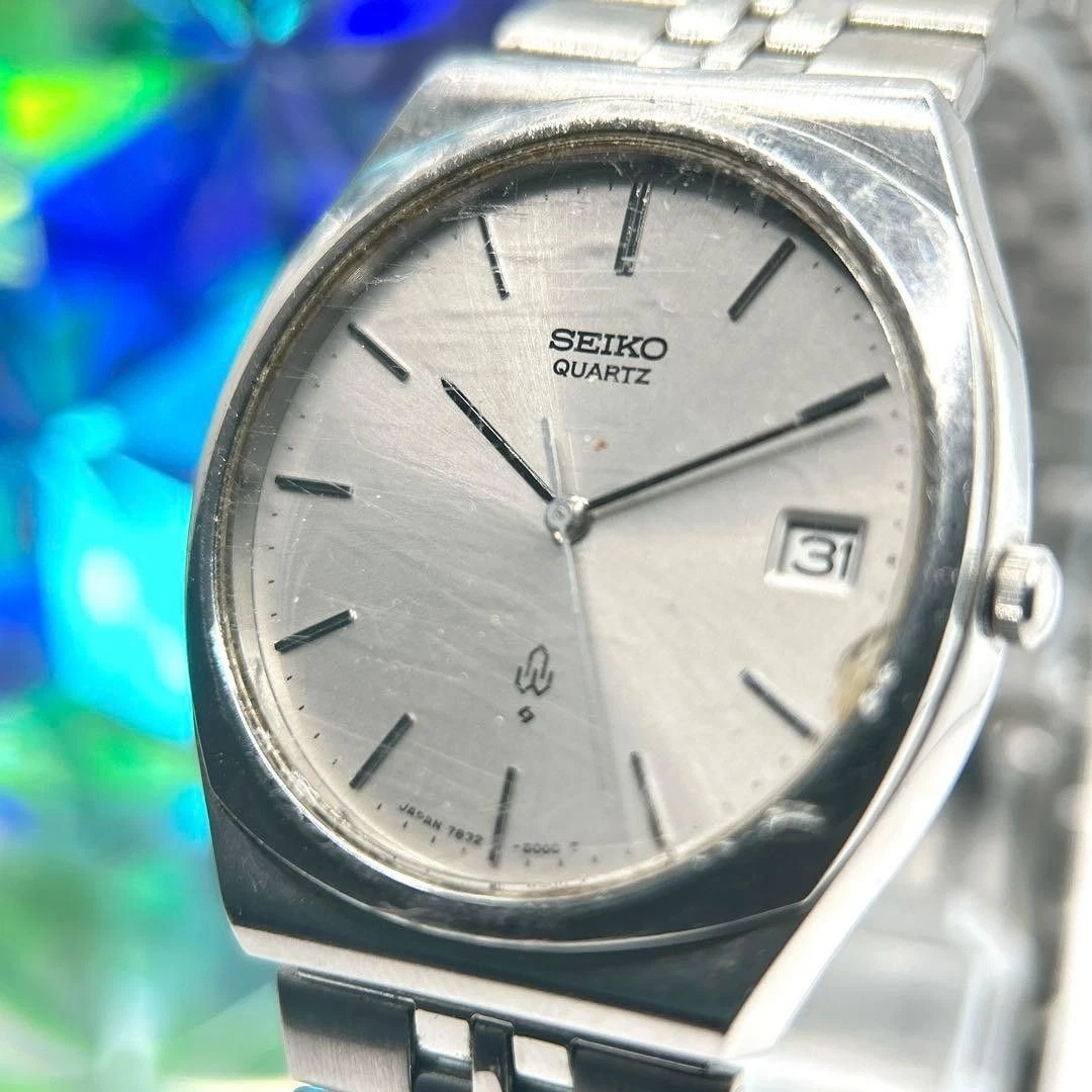 Running SEIKO Men s Quartz Watch Date Vintage Silver Analog