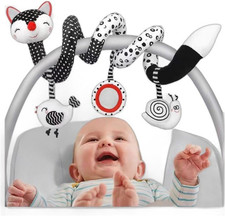 Car Seat Toys for Babies 0-6 Months, Baby Sensory Interaction Cartoon Toys with