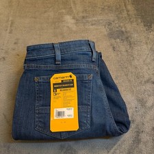 Carhartt Rugged Flex Relaxed Fit Straight Leg Jeans Blue Womens Size 6 Short NWT