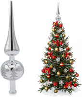 KugelföRmige Weihnachtsbaumspitze, Weihnachtsbaumspitze Silber Christbaumspitze