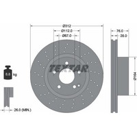 2X Textar 92099305 Bremsscheibe FüR Mercedes Benz S Klasse W220 C215