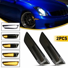 For 03-07 Infiniti G35 Sequential Switchback LED Side Marker Signal Light B