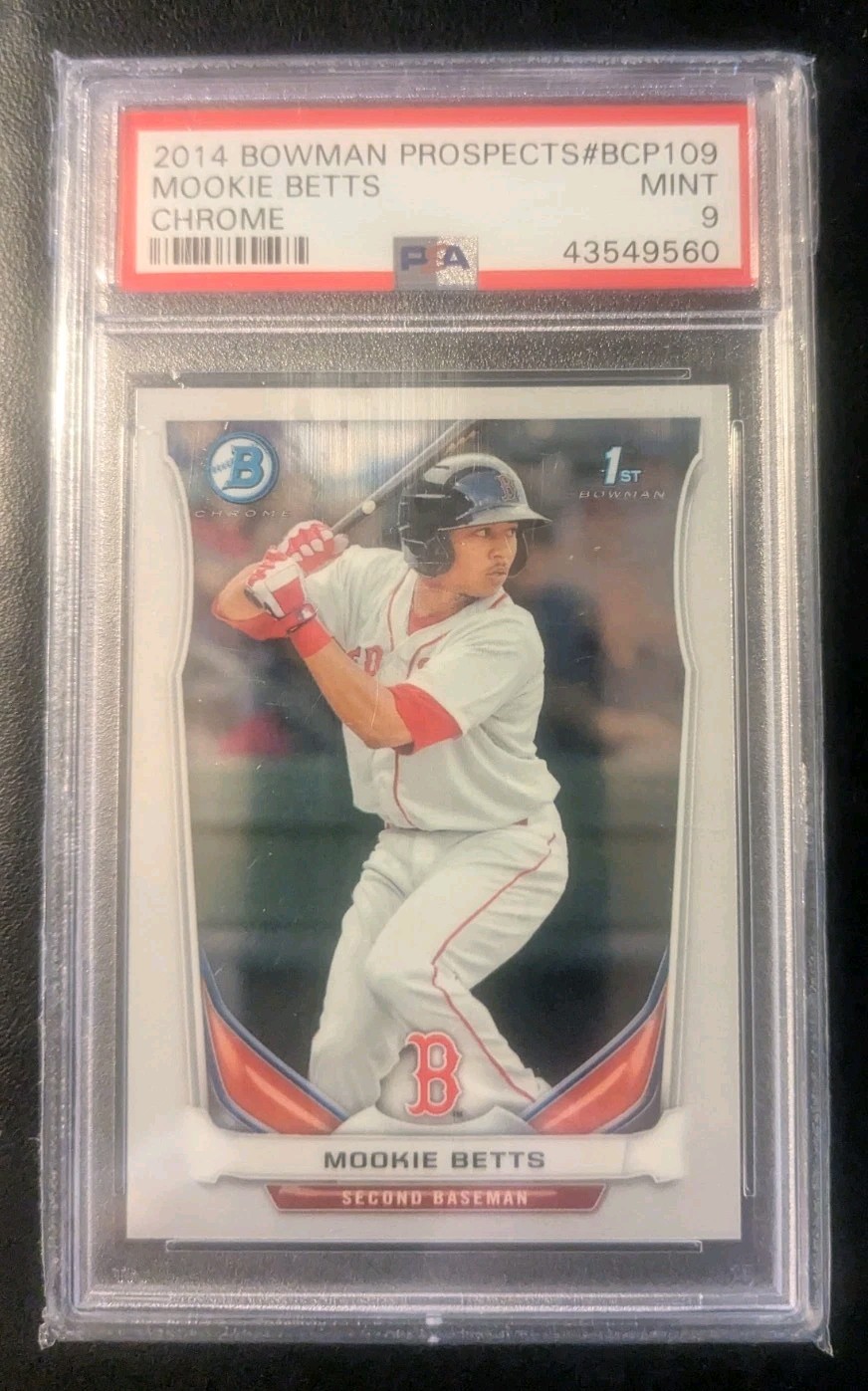 2014 Bowman - Prospects Chrome Mookie Betts #BCP109 (RC) PSA 9