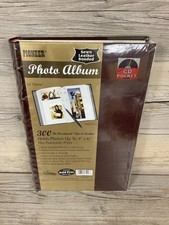 Pioneer Photo Album Bonded Leather Burgundy Red 300 Pic Bi Directional Pockets